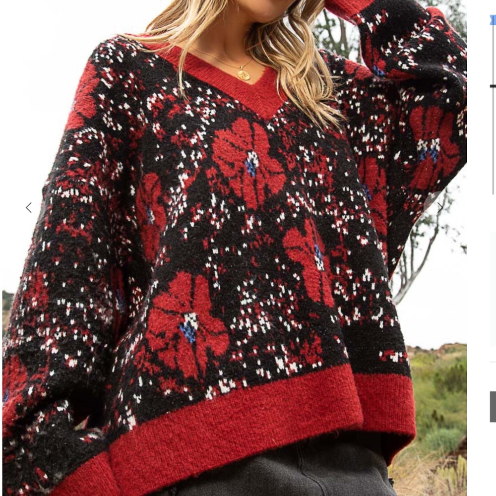 NEW!sale  POL flower bomb soft sweater